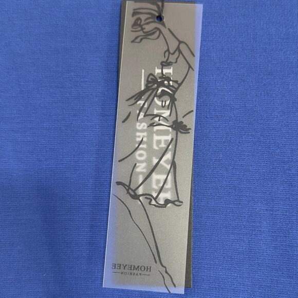 NWT HOMEYEE Black and Blue Dress Size 10 - Picture 5 of 8